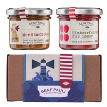 Laden Sie das Bild in den Galerie-Viewer, SenfPauli_KaeseEscort_Box_maritim