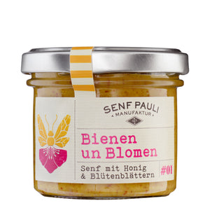 Bienen un Blomen: Senf mit Honig & Blütenblättern