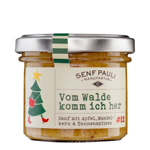Kommt bald: Vom Walde komm ich her: Senf mit Apfel, Mandelkern & Tannenspitzen (saisonal Herbst/Winter)